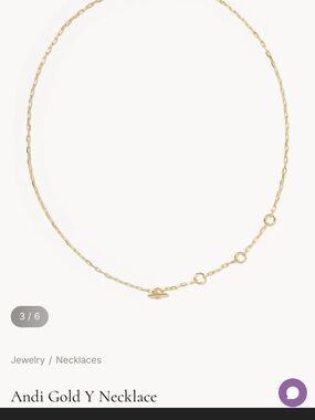 Kendra Scott Andi Gold Y Necklace